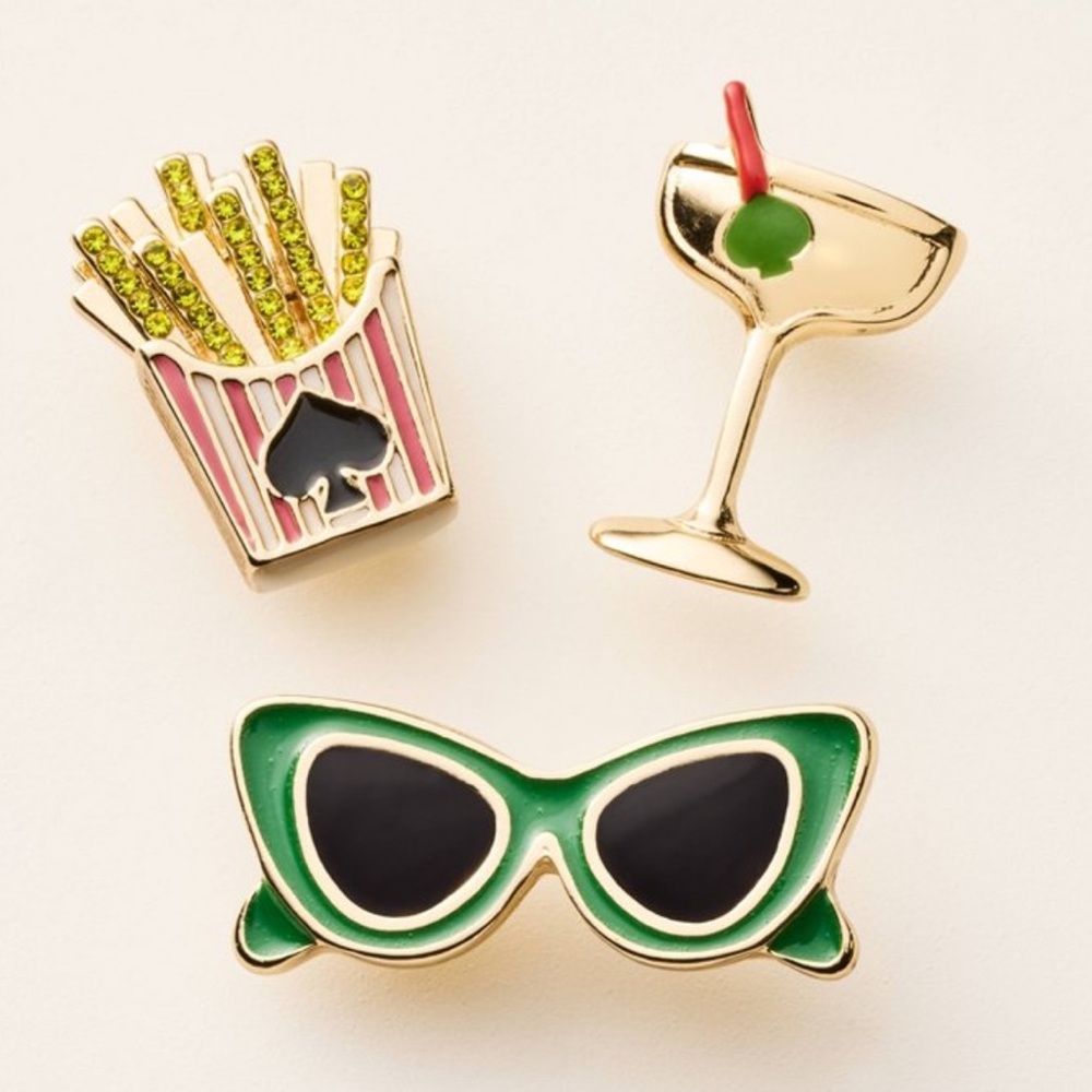 KATE SPADE Brooch Set LIMITED EDITION Enamel Pins - Picture 10 of 10